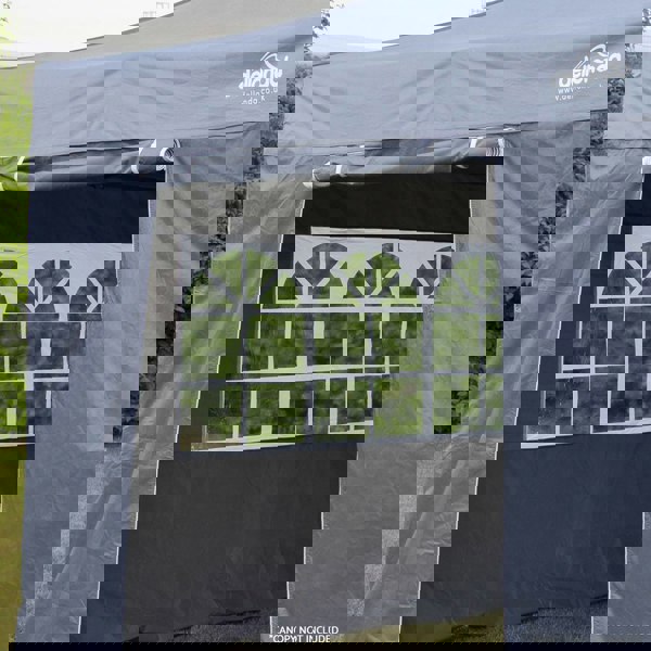 Side Walls Door & Windows for 3x3m Pop-Up Gazebo - GREY - Garden Party Tent - LoopsDirect