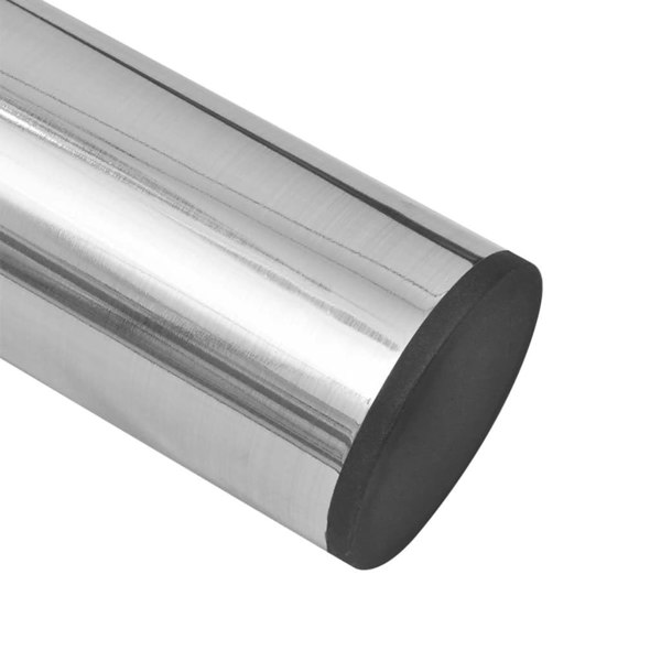 Berkfield 2 Telescopic Table Legs Brushed Nickel 710 mm-1100 mm