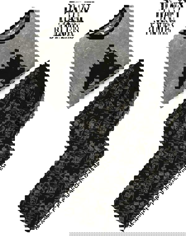 Peaky Blinders Mens Grey Icons T-Shirt and Lounge Pants