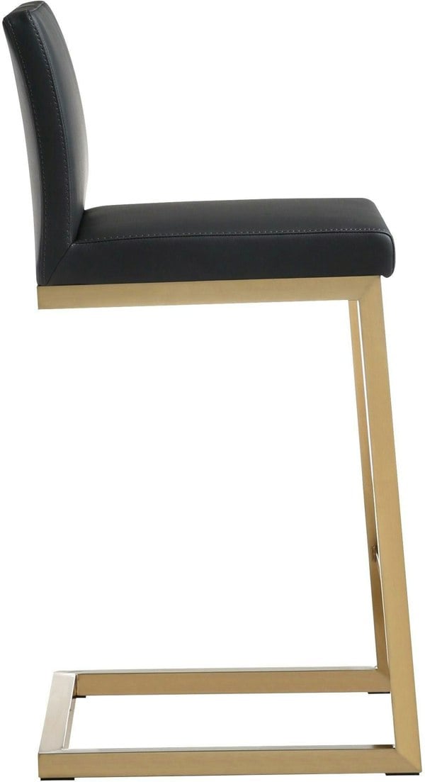 Furniture Edit Parma Black Gold Steel Counter Stool - Set of 2