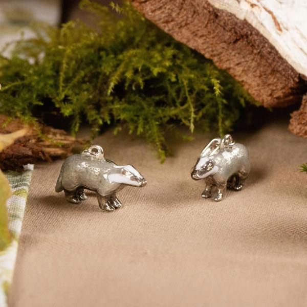 Mylee London Badger Charm - Enamelled Sterling Silver
