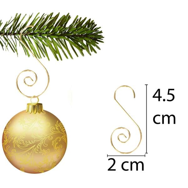 40Pcs Gold Swirl Tree Decoration Hooks for Christmas Ornaments and Festive Displays image 9