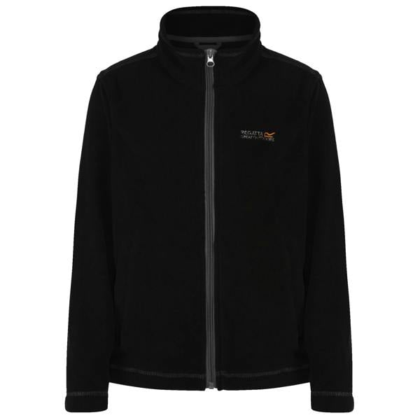Regatta Great Outdoors Childrens/Kids King II Lightweight Full Zip Fleece Jacket - Black/Black