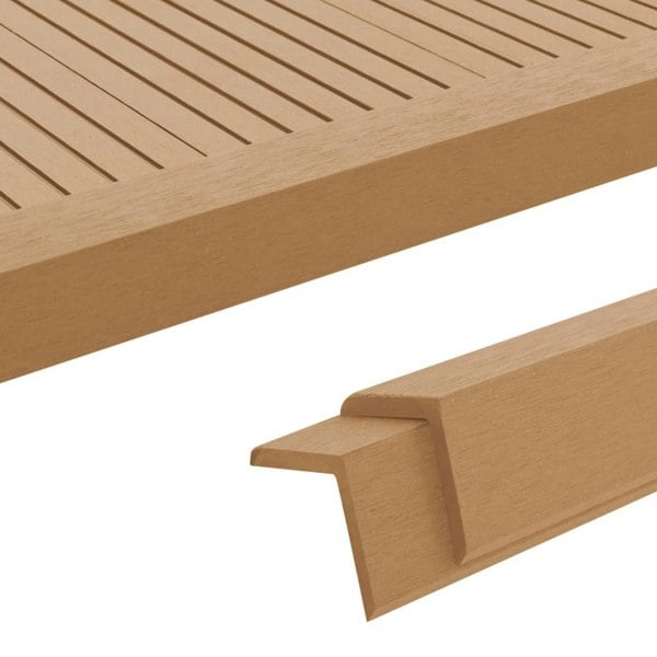 Berkfield 5 pcs Decking Angle Trims WPC 170 cm Teak Colour