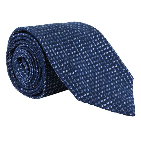 Dunhill jacquard-woven micro geometric patterned silk tie
