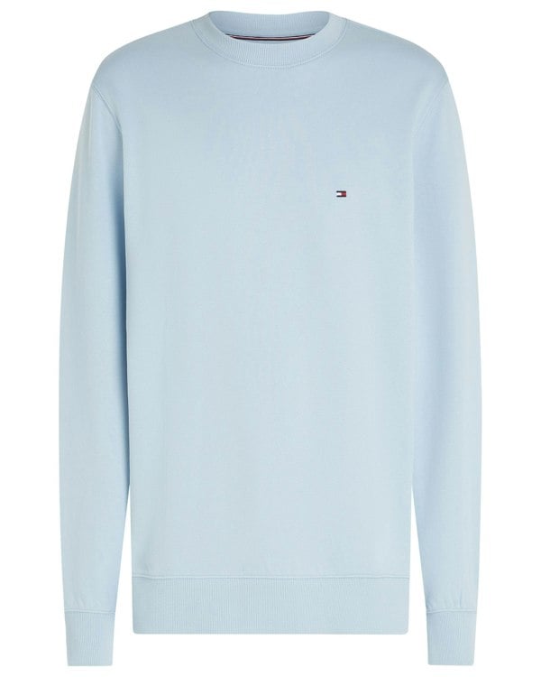 Tommy Hilfiger Essential Mens Terry Cotton Crew Neck - Breezy Blue