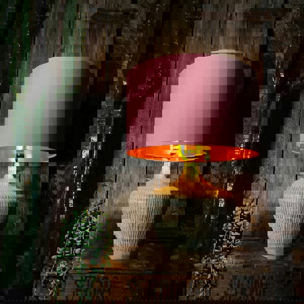 Love Frankie dirty pink cotton lampshade copper lining