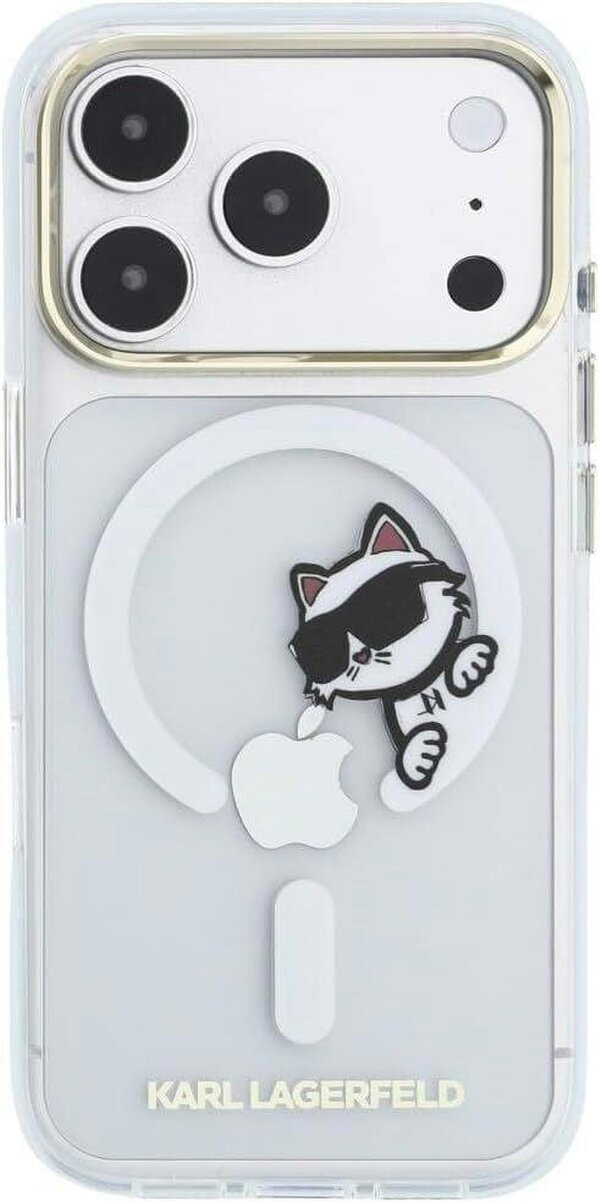Karl Lagerfeld Peekaboo Logo Case with MagSafe for iPhone 17/18 Pro 6.3" Clear - KLHMP18L6HCPSCT