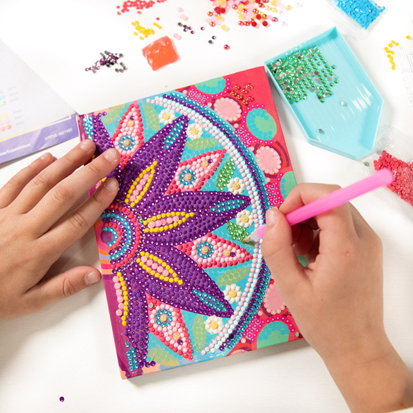 Totum Diamond Paint Notebook Flower Mandala Pink