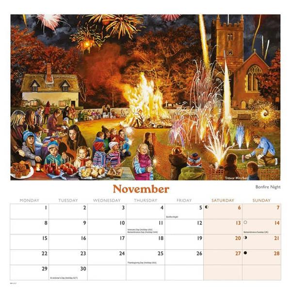 Trevor Mitchell, Countryside Memories Calendar 2027, Wall Calendars, Month To View, Travel, Gift