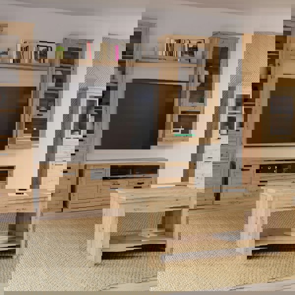 Furniture To Go Corona 2 Drawer 1 Door TV Unit in Artisan Oak