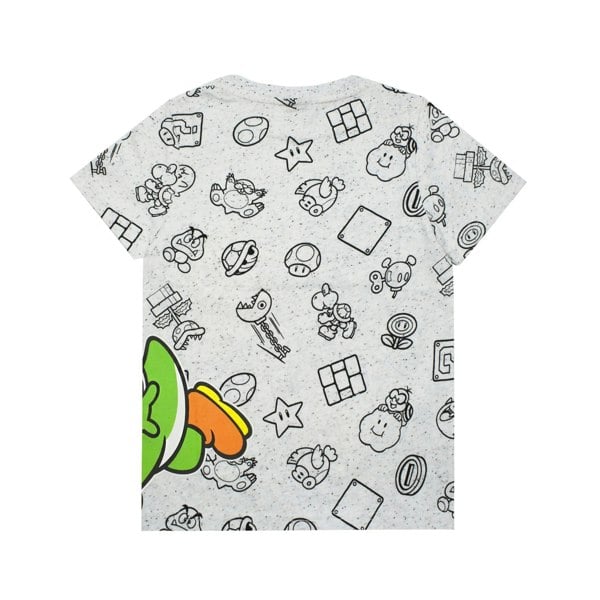 Super Mario Boys Yoshi Marl T-Shirt - Grey