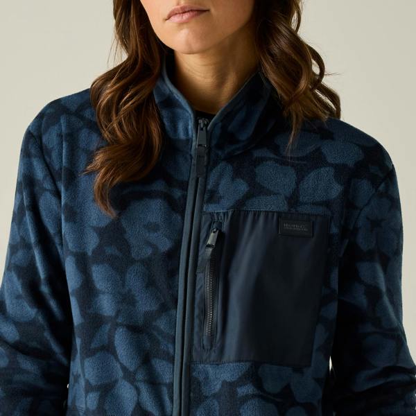 Regatta Womens/Ladies Frankie Shadow Flower Full Zip Fleece Jacket - Navy - 