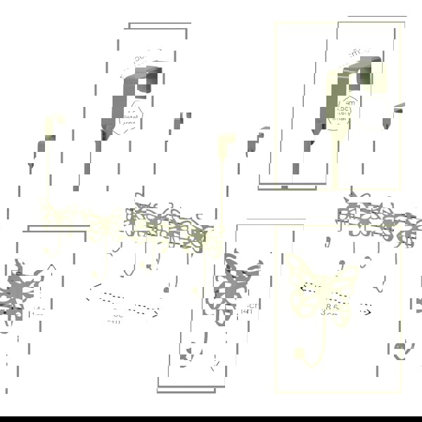 Showerdrape Butterflies Sage Over Door Storage Hooks