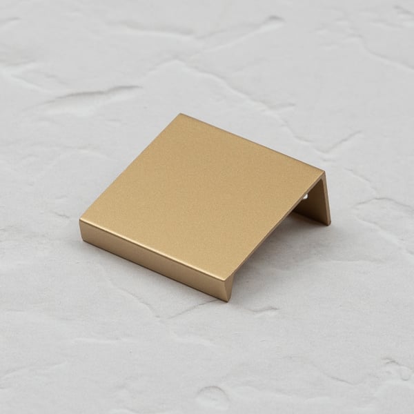 Handle & Home Satin Brass Squared Edge Mount Lip Pull Handles