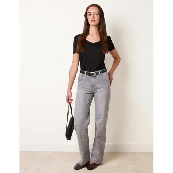 Blue Vanilla Stud Star Pocket Wide Leg Jeans