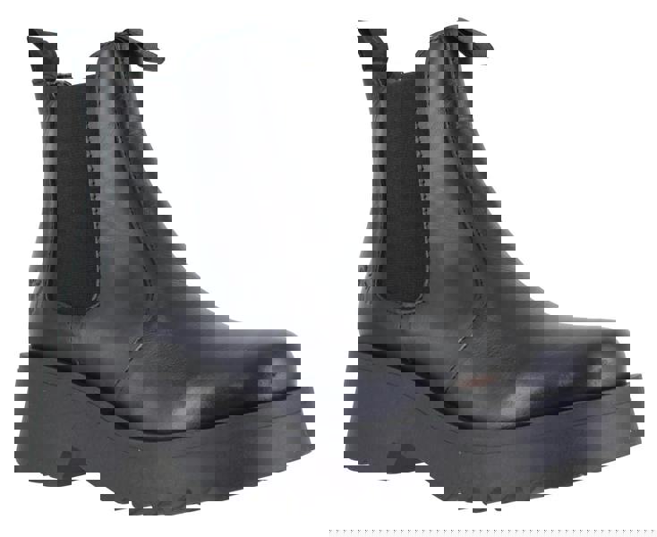 Fly London Medi Womens Wedged Heeled Chelsea Biker Ankle Boots