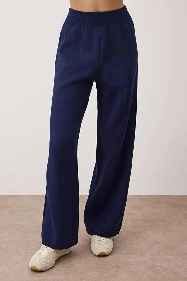 WOVCOR 2-Piece Vest-Pants Knitwear Bottom-Top Set