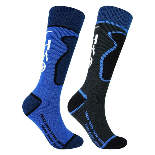 THMO 2 Pairs Mens Thermal Ski Socks Cushioned Warm Winter Snowboarding Long Socks