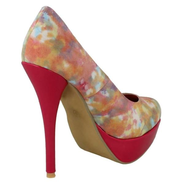 Spot On Ladies Spot On Heeled Platform Court Shoe