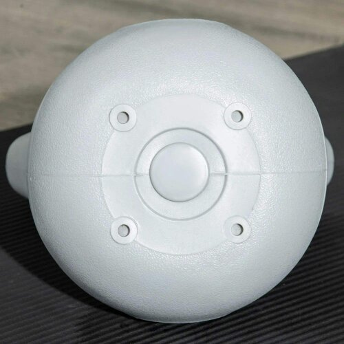 Bobobiy SPORTNOW Kettlebell, 4kg Kettle Bells with Handle for Home Gym Weight Lifting and Strength Training, Yellow and Grey