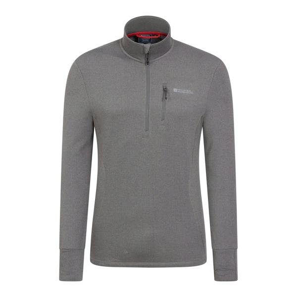 Mountain Warehouse Mens Marathon Fleece Top - Grey - 