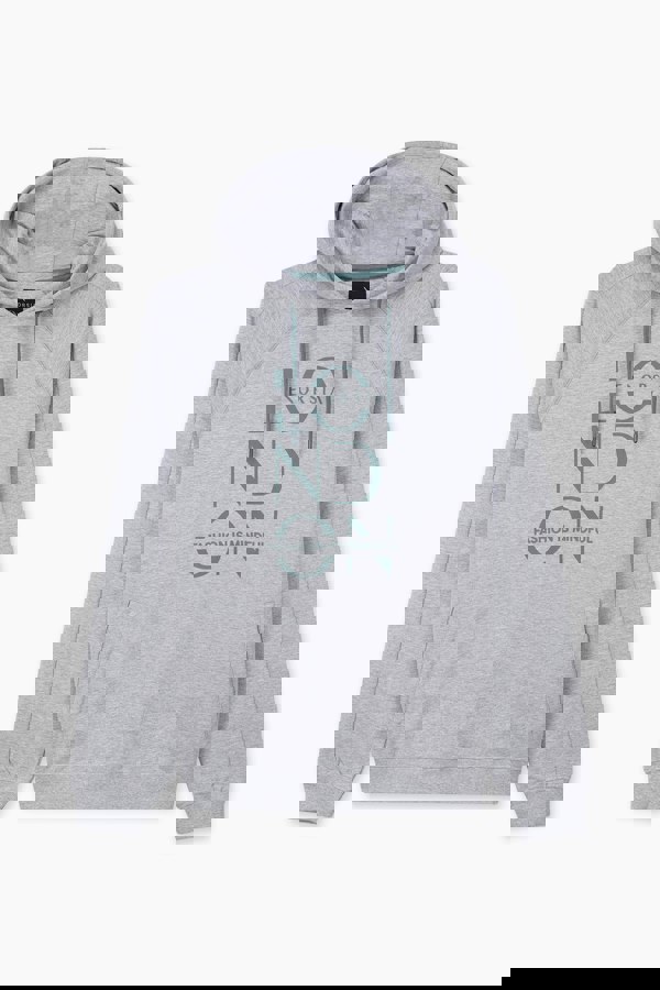 ENORSIA Raglan Sleeve Chest Print Hoodie