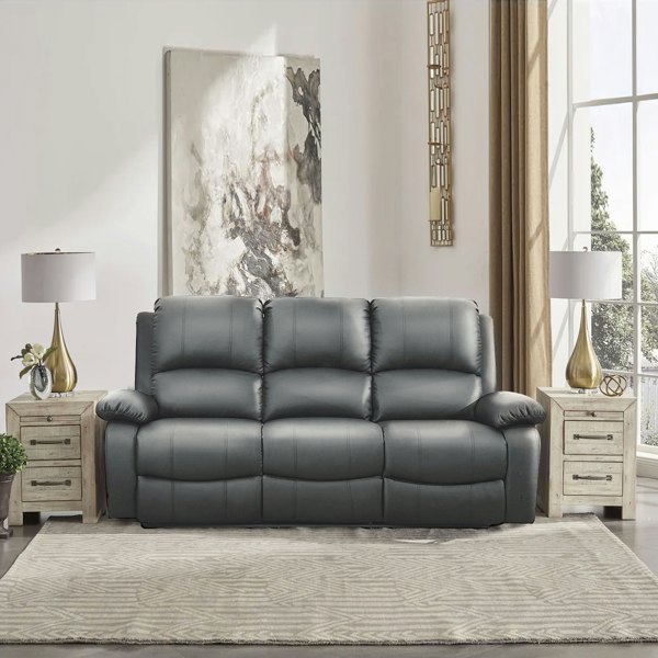 Comfy Living PU Leather Electric Reclining Sofa set