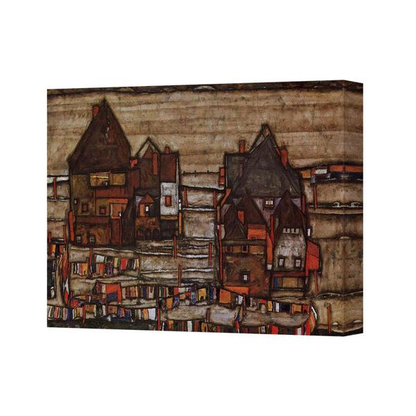 Benjamin Tate Design Canvas Wall Art Cityscape Painting 3586 Rustic Town Scene
