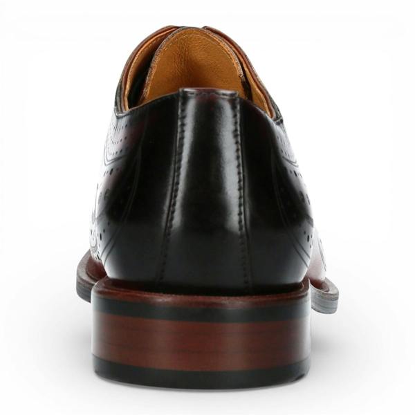 Laura Vita Lorenzo Conti Men's Red Black Leather Brogue Oxford Dress Shoes - Ayan-01