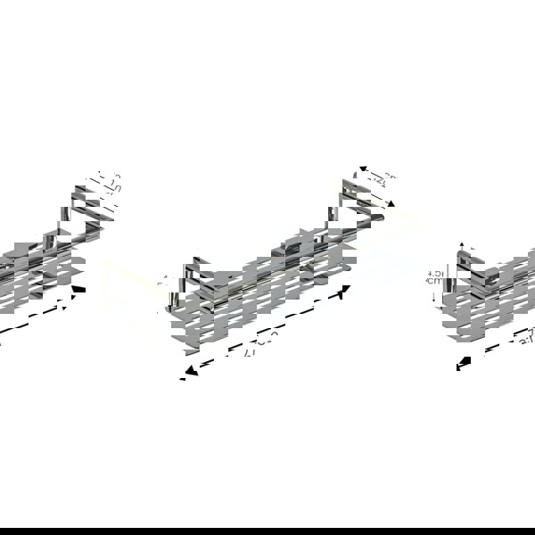 Showerdrape Verso Wall Mounted Stainless Steel Chrome Bottle Basket