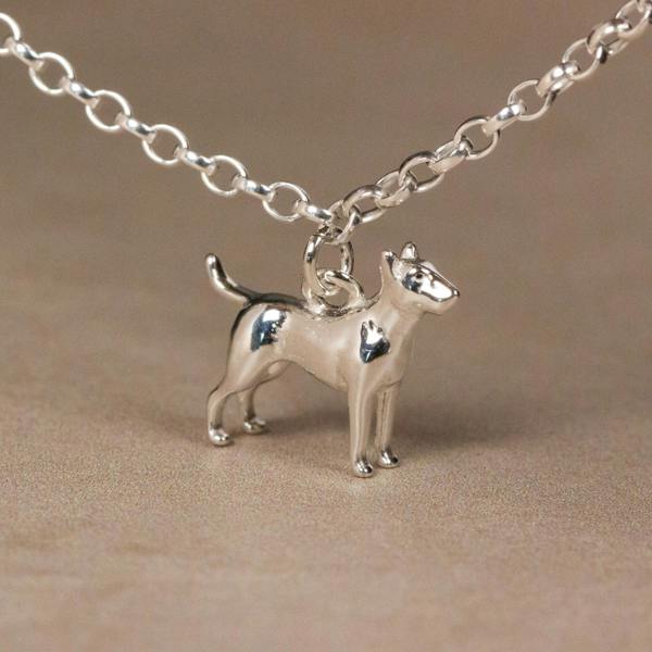 English Bull Terrier Dainty Chain Bracelet - Personalised - Sterling Silver - MYLEE London