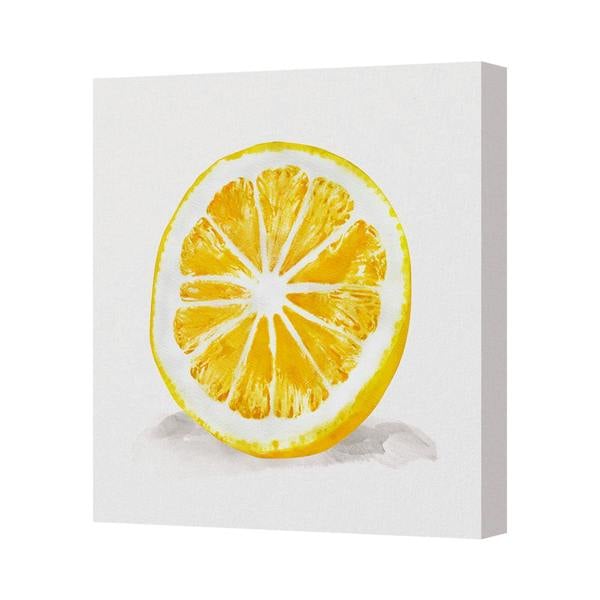 Benjamin Tate Design Lemon Slice Canvas Wall Art Print In Contemporary Home Decor