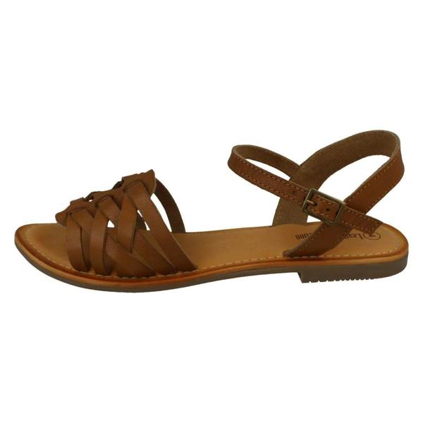 Leather Collection Ladies Leather Collection Flat Strappy Sandals F00200