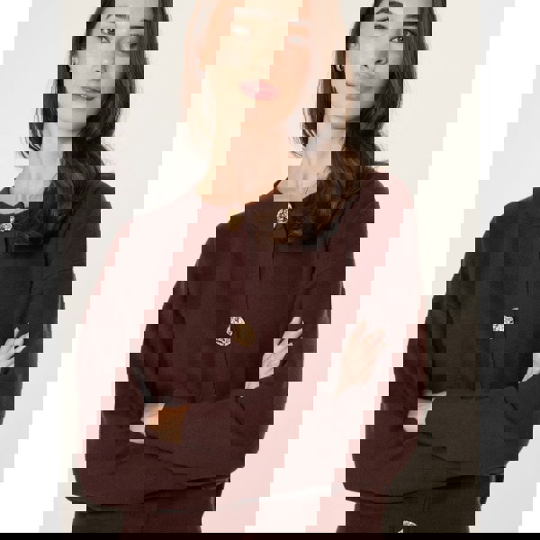 Blue Vanilla Gold Flower Button Cardigan