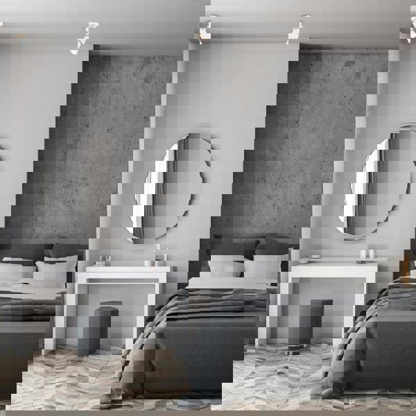 Milagro Vidar Hand Made Spot Lamp Black With Natural Wood Cuboid