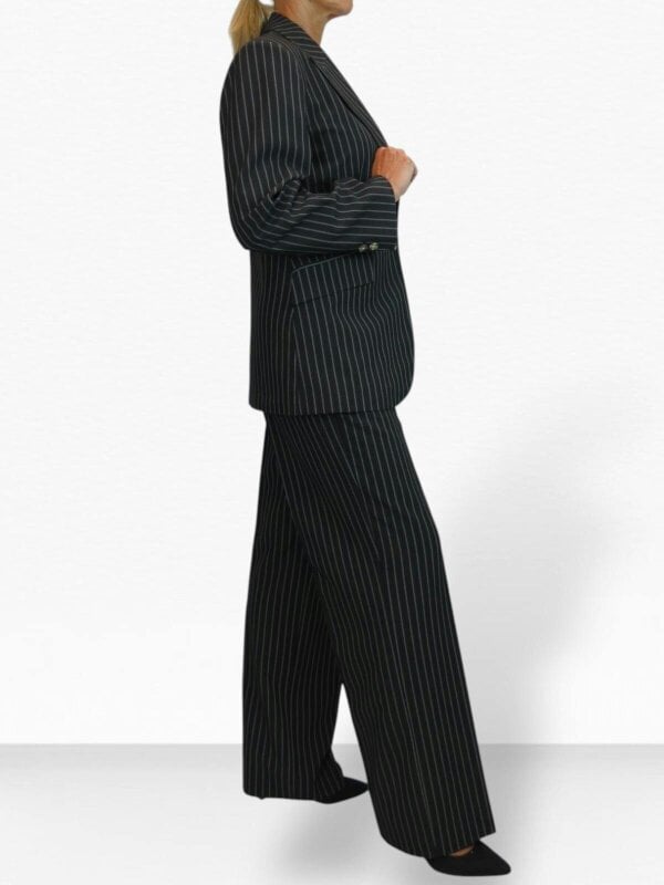 Paulo Due Women's Pinstripe 2 Piece Trouser Suit Tailored Blazer