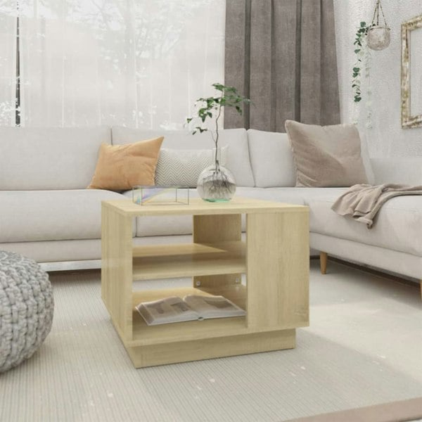 Berkfield Coffee Table Sonoma Oak 55x55x43 cm Engineered Wood