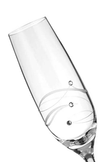 Diamante Champagne Flute ‘Moda Spiral' - Single Glass