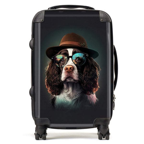 Warren Reed Springer Spaniel Dog Splashart Suitcase