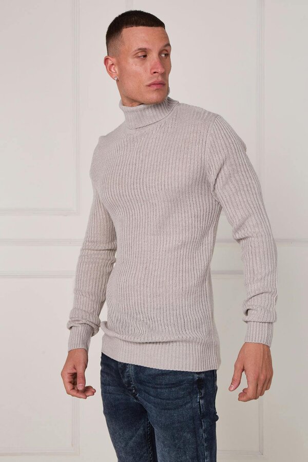 Men’s Ribbed Turtleneck Jumper