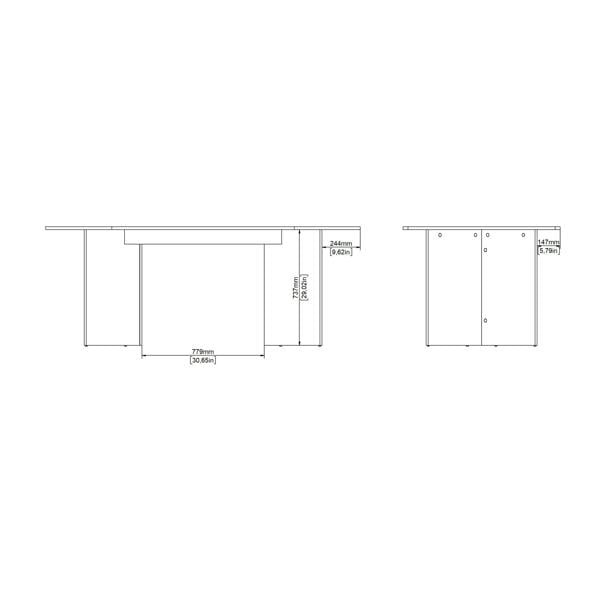 Furniture To Go Family Dining table 100x200cm in Cashmere