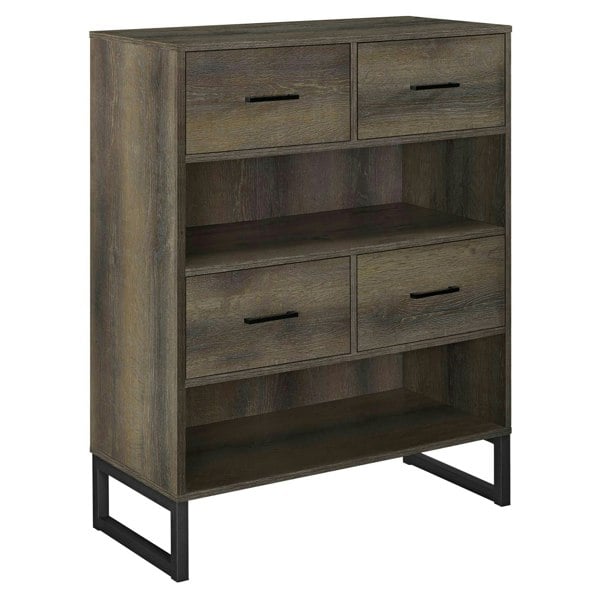 Dorel Home Candon Bookcase with 4 Drawers Brown 2