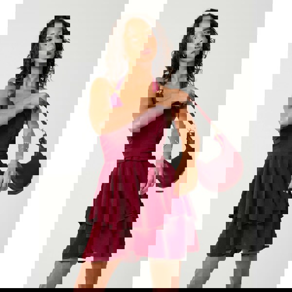 Pink Vanilla Halter Neck Dress With Shorts