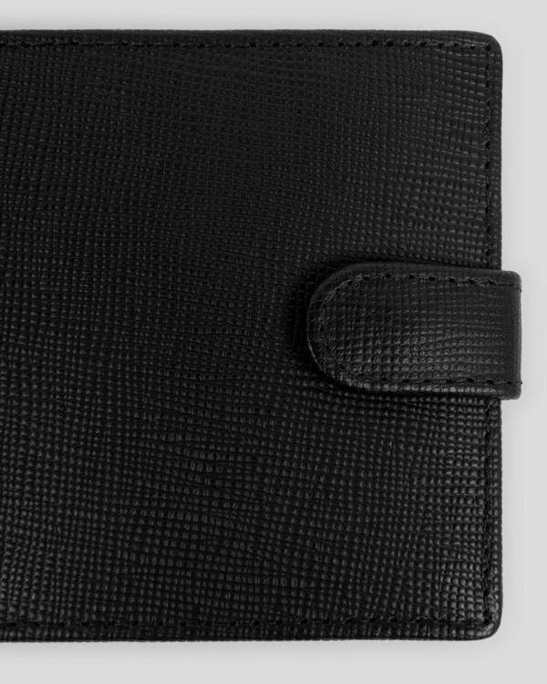 Steel & Jelly Men’s Findon Saffiano Leather Wallet With Popper Fastening
