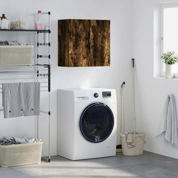 Berkfield Wall Cabinet Smoked Oak 60x31x60 cm Engineered Wood