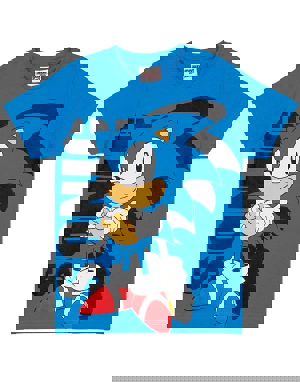 Sonic the Hedgehog Boys Blue Sonic Short Sleeved T-Shirt