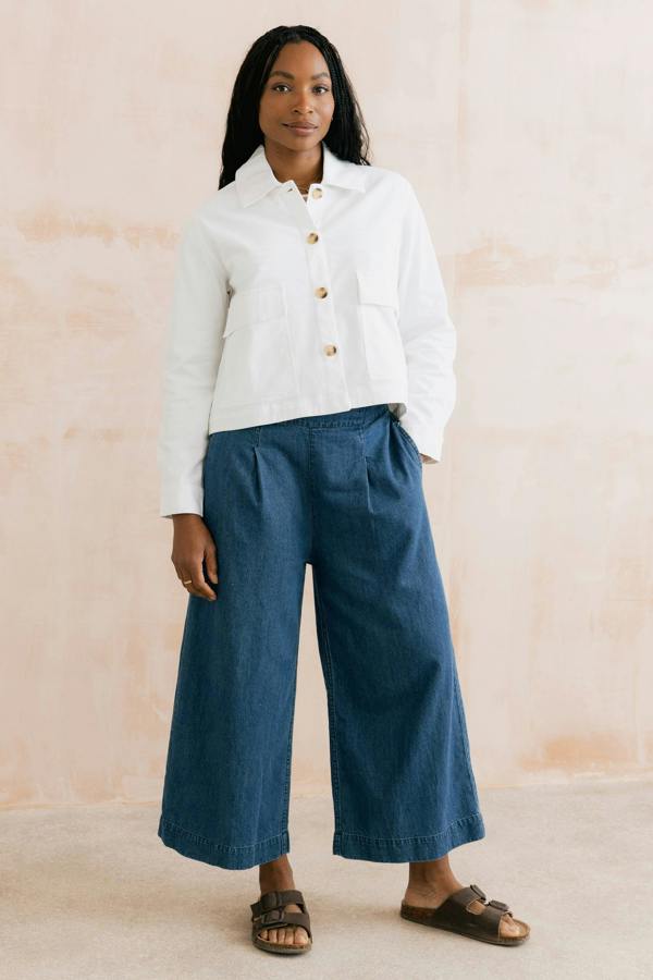 Lily & Me Effie Stretch Cotton Twill Jacket White