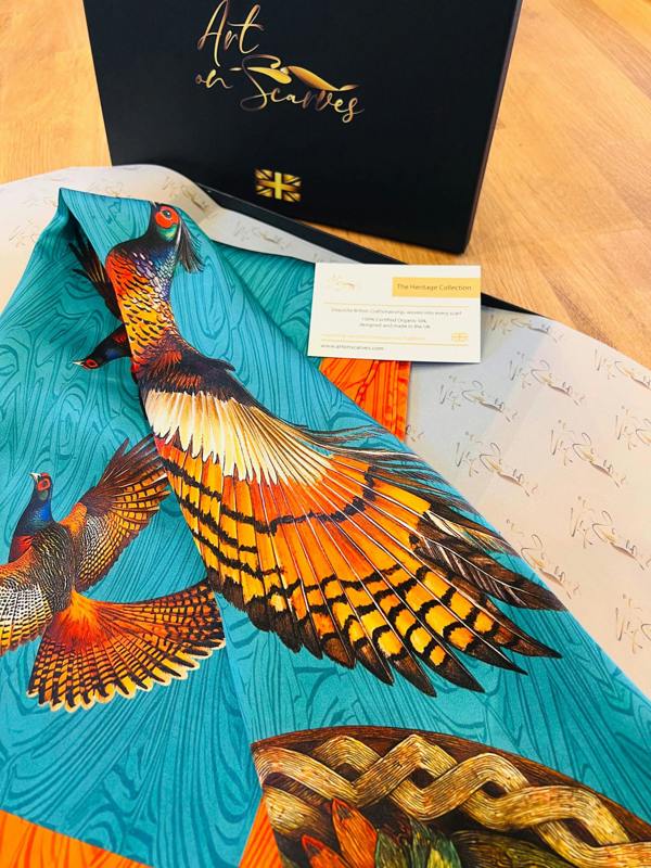 Art on Scarves The Silk Heritage Collection - Pheasants