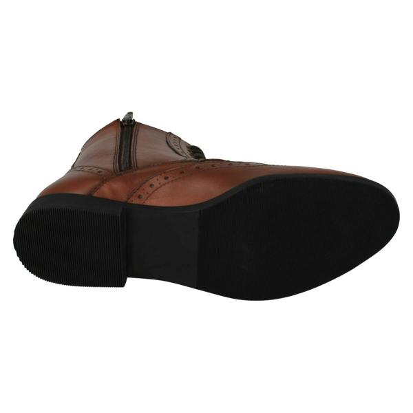 Leather Collection Ladies Leather Collection Brogue Lace Up Detailed Boots F4456